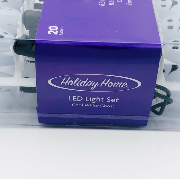 Ghost 20 Count String Lights LED Halloween 8 Foot Black Wire New in Box … - Picture 9 of 12
